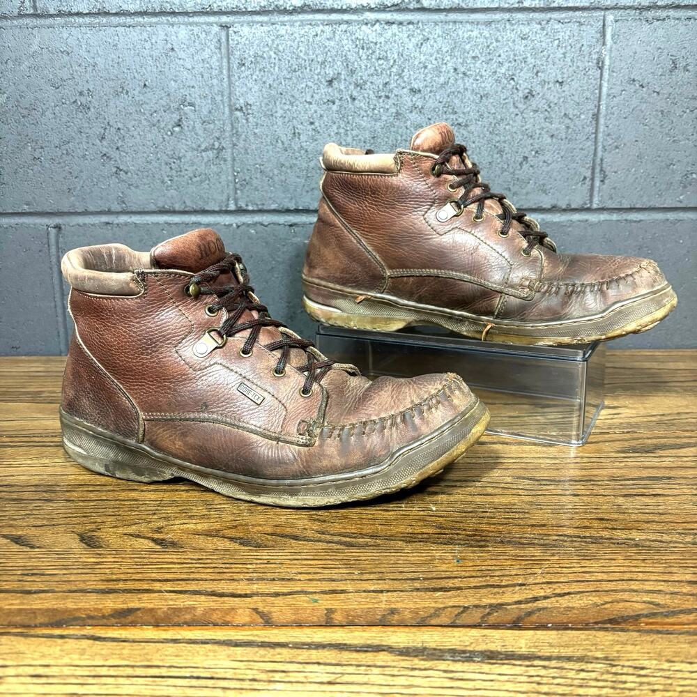 Rocky Gore-Tex Moc Toe Hiking Boots Men’s 12M Brown Leather Work Outdoor